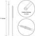 12 Pieces 11 Inches Clear Reusable Plastic Straws for Tall Cups, Tumblers and Mason Jars, BPA-Free Drinking Straw with 1 Cleaning Brush, NOT DISHWASHER SAFE
