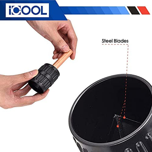 ICOOL Inner-Outer Pipe Reamer/Tube Deburring Tool 3/16 to 1-5/8 inch for Copper PPR PVC Brass Aluminum Soft Steel Tubing and Pipes
