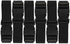 Harrier Hardware Utility Strap with Quick-Release Buckle, Black, 72-Inch, 6-Pack
