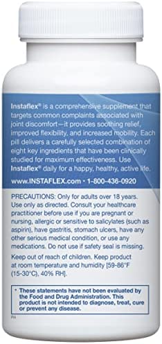 Instaflex Joint Support - Clinically Studied Joint Relief Blend of Glucosamine, MSM, White Willow, Turmeric, Ginger, Cayenne, Hyaluronic Acid - 42 Capsules