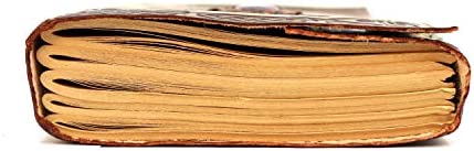 Leather Journal with Unlined Pages - Sun & Moon Leather Bound Writing Journal for Women & Men (5x7 in) Lined Journals for Women, Leather Bound Notebook Ruled Journal & Diary, Lined Journal for Writing