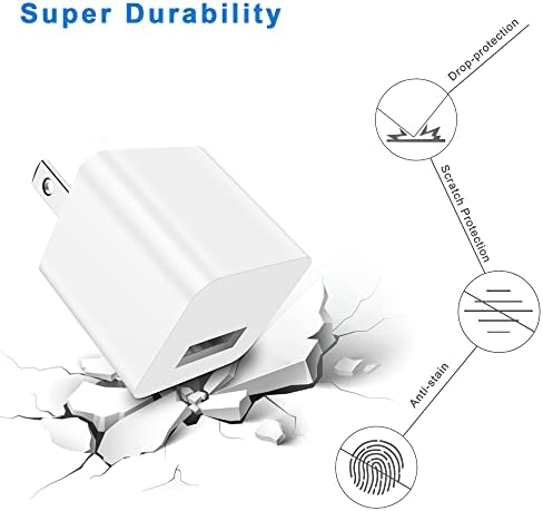 USB Wall Charger Block 4Pack 5V 1A Cube USB Plug Power Charging Adapter Brick for Apple iPhone Xs Max XR 8 Plus IPad Cell Phone Box