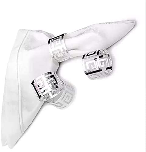 Napkin Rings set of 14 - Farmhouse Napkin Holder Rings for Dinning Table Parties Family Gather - Holiday Napkin Rings Wedding Reception Christmas Thanksgiving - Metal Napkin Rings for Cloth Napkins