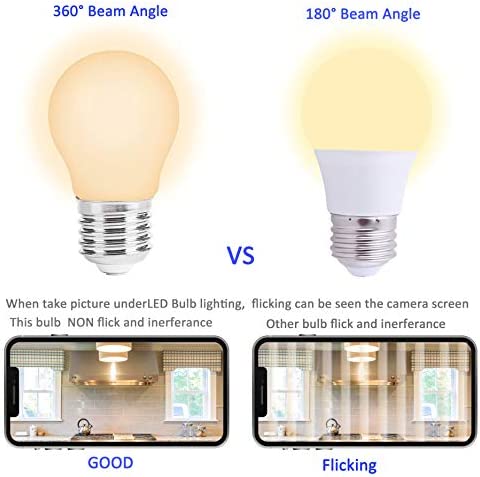 LED Appliance Light Bulb for Refrigerator Fridge Over Microwave Hood Stove Replacement A15 40W Incandescent Bulb E26 Medium Base 120V 5W 500lm Soft White Non dimmable Warm White 3000K Pack of 2