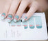 WOKOTO 6 Pieces Flower Adhesive Nail Art Polish Stickers Tips With 1Pc Nail File Fish Nail Wraps Decal Strips Manicure Kit For Women