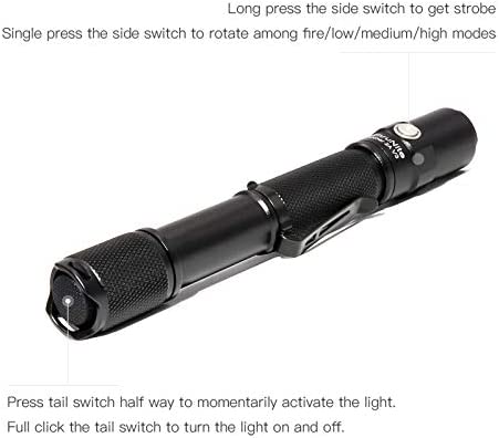 ThruNite LED Flashlight Archer 2A V3 500 Lumens CREE Portable EDC AA Flashlight with Lanyard, IPX8 Water-Resistant Dual Switch Outdoor Flash Light for Hiking, Camping, Everyday Use - CW