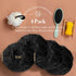 Shower Cap for Men Reusable Extra Large Shower Cap for Women (Black 4 Pack Large) Satin Double Layer EVA Waterproof Long Hair Cap