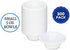 Disposable White Small 5 Oz Plastic Bowls Plates For Deserts, Sweets, Arts And Crafts And Everything Else 200 Ct