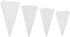 Pastry Tek Piping Bag Set, Set Of 4 Reusable Icing Bags - BPA-Free, Durable, White Silicone Pastry Bag Set, Anti Burst, Decorate Cakes, Cupcakes, Macarons, Or Cookies - Restaurantware