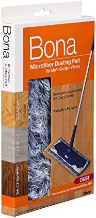 Bona Microfiber Dusting Pad, for Hardwood and Hard-Surface Floors, fits Bona Family of Mops