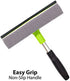 Window Squeegee Cleaning Tool | Squeegee Cleaner for Windows, Glass, Car Windshield | 2-in-1 Squeegee and Scrubber Sponge Washing Kit | Multi-Surface Washer - Indoor Outdoor Use