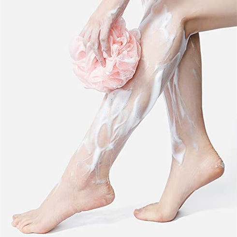 4 Pieces Bath Loofahs Body Puffs for Shower, 60g/pcs Shower Sponges Loofah Sponges Exfoliating