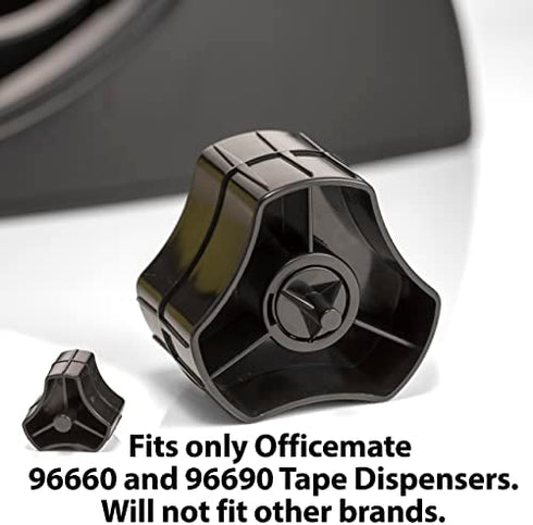 Officemate 1 Inch and 3 Inch Replacement Core Set for Tape Dispenser 96660, Black (96670)