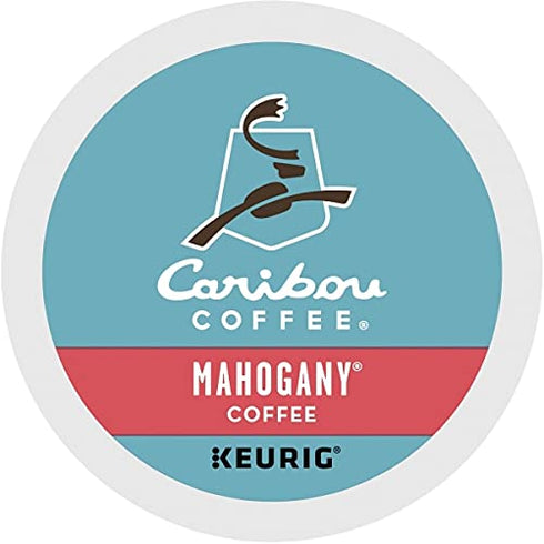 Caribou Coffee Mahogany, Single-Serve Keurig K-Cup Pods, Dark Roast Coffee, 24 Count