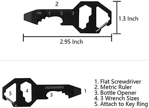 Mini Pocket Folding Brass Knife & Keychain Tool Set- Stainless Steel