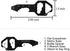 Mini Pocket Folding Brass Knife & Keychain Tool Set- Stainless Steel