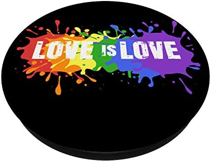 Splat Rainbow LGBT Gay Pride Lesbian Love Is PopSockets PopGrip: Swappable Grip for Phones & Tablets