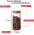 Keledz Glass Storage Jar with Wood Lids, Airtight Sealed Clear Borosilicate Glass Canister Kitchen Food Storage Containers for Coffee Beans Loose Tea Nuts Sugar Candy Spice, 450ml 16 oz (1000ml 35 oz)