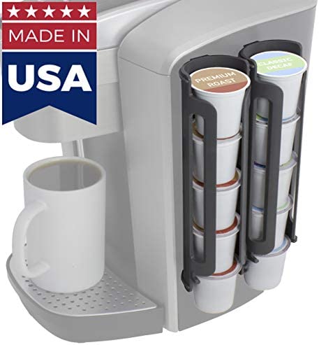 Sidekick Coffee Pod Holder for Keurig K-Cup, Made in the USA, Side Mount, K Cup Storage, K Cup Holder, Space-Saving, 2-Pack