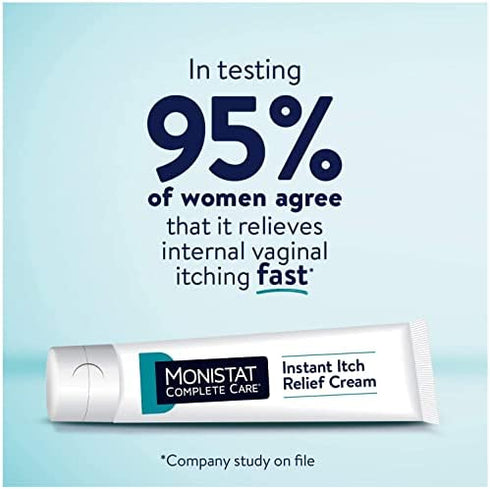 Monistat Care Instant Itch Relief Cream-Max Strength - Cools & Soothes, (Packaging may vary), White, 1 Oz