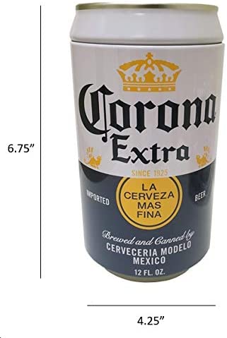 The Tin Box Company Corona Blue and White Can Bank Tin