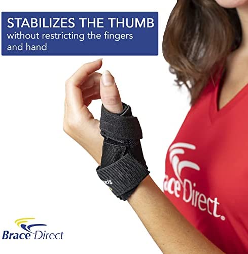 Mini Thumb Spica for Arthritis & DeQuervain Tenosynovitis Treatment-Stabilize CMC, MCP Joints Carpal Tunnel, Sprains, & Trigger Pain Relief by Brace Direct