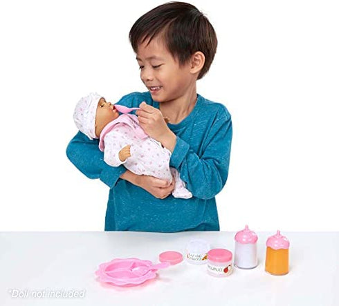 Melissa & Doug Mine to Love Time to Eat Doll Accessories Feeding Set (8 pcs) , Pink