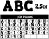 ArtSkills Paper Poster Letters and Numbers for Projects and Crafts, 4" and 2.5", Black, 150 Pieces