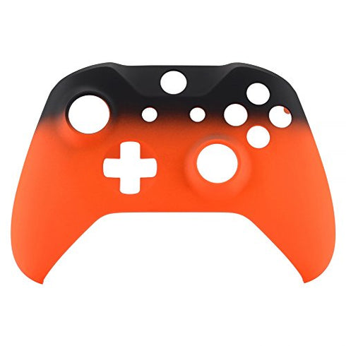 eXtremeRate Shadow Orange Soft Touch Grip Front Housing Shell for Xbox One Wireless Controller 1708, Replacement Parts Top Faceplate Cover for Xbox One S/X Controller - Controller NOT Included
