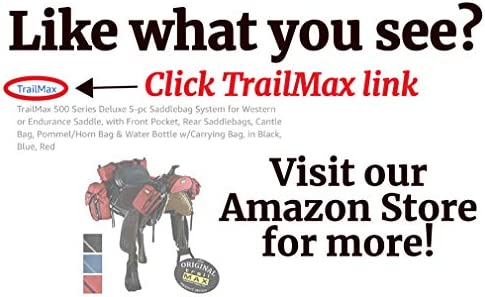 TrailMax 500 Series Insulated & Padded Front Pocket Saddle Bag for Trail Riding; Cellphone Saddle Front Pocket; Trail Riding Cellphone bag; Saddle Front Pocket for Horses; Blue
