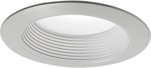 Basics 4 in. 2700K Soft White LED 600 Lumen Retrofit Downlight Baffle Trim Module, White