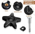 Replacement Arm Adjustment Knobs for Rollators Walker Replacement Parts Guardian Walker Parts M6 Track Bolt Set T Bolt with Black Threaded Star Knobs and Washers for Rolling Walkers (2)