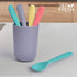 GET FRESH Bamboo Kids Spoons Set – 4-pack Colorful Bamboo Kids Cutlery for Everyday Use – Reusable Bamboo Fiber Kids Spoons for Daily Mealtime – Large Bamboo Utensils for Toddlers and School Children