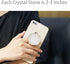 CDNANA Crystal Phone Grip Holder - Mobile Phone Grip Gemstone Natural Stone Crystal Phone Grip Irregular Shape Design with Golden Trimmed Edges for Cell Phone and Tablets (Crystal Phone Grip White)