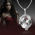 YouU UoYu 6 pcs Vampire Diaries Elena Gilbert Opening Vervain Locket Pendant Necklace and Daywalking Katherine Necklace Pendant Charm Necklace-Royal Blue Diamond Stud Earrings stephan ring