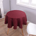 Biscaynebay Textured Fabric Round Tablecloths 60 Inches in Diameter, Burgundy Water Resistant Tablecloths for Dining, Kitchen, Wedding, Parties etc. Machine Washable