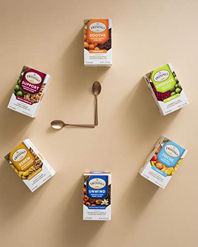 Twinings Daily Wellness Tea, Nourish Heart Healthy Beetroot, Orange & Ginger, Flavored Herbal Tea, 18 Count (Pack of 6)