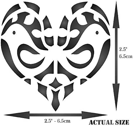 Heart Coffee Set Stencil, 9 Designs - Barista for Decorating Cappuccino Coffee Latte Cupcakes Cakes Cookies Scrapbooking Stencils for Painting Template