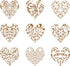 Heart Coffee Set Stencil, 9 Designs - Barista for Decorating Cappuccino Coffee Latte Cupcakes Cakes Cookies Scrapbooking Stencils for Painting Template