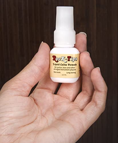 Rock-Tips – Liquid Callus Formula – For Guitar, Bass, and Other Stringed Instruments – 4.0 mL