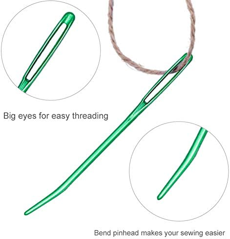 Yarn Needle - Large-Eye Blunt Needles and Bent Tapestry Needle, Plastic Large Eye Sewing Needles, Crafting Knitting Weaving Stringing Needles,Perfect for Finishing Off Crochet Projects