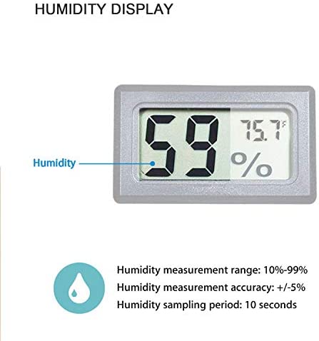 Veanic 4-Pack Mini Digital Electronic Temperature Humidity Meters Gauge Indoor Thermometer Hygrometer LCD Display Fahrenheit (?) for Humidors, Greenhouse, Garden, Cellar, Fridge, Closet