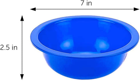 DecorRack Set of 4 Cereal Bowls, Soup Bowl for Salad, Fruit, Dessert, Snack, Small Serving and Mixing Bowls, BPA Free - Plastic, Shatter Proof and Unbreakable, Blue, 28 oz (Set of 4)