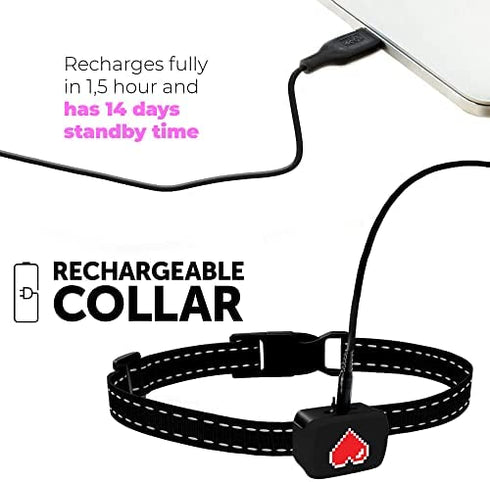 Small Dog Bark Collar Rechargeable - Anti Barking Collar for Small Dogs - Smallest Most Humane Stop Barking Collar - Dog Training No Shock Bark Collar Waterproof - Safe Pet Bark Control Device