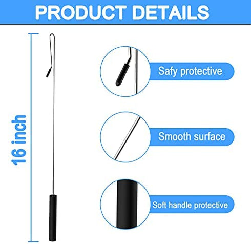 Jakeei 4 Pack 16 inch Puppet Handles Arm Control Rod Metal Puppet Stick Accessory for Small and Large Puppets