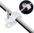 100-Pack Cable Clamps, COOLMI 3/8 Inch Rope Light P-Style Mounting Clips with Compatible Stainless Steel Pan Head Phillips Screws (100 PACK-3/8 Clips with Screws)