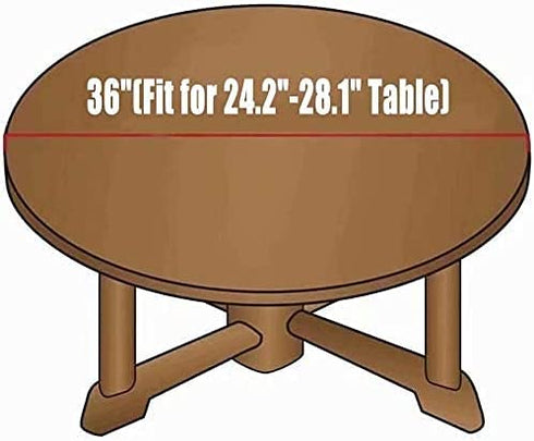 ousente American Flag Fitted Tablecloths, Elastic Edged Polyester Backed Table Cover for 28' Round Tables, Waterproof Wipeable Patriotic Star Cloth 4th of July Holiday Decoration, Red Blue White