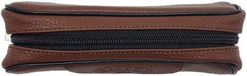 PU Leather Tobacco Smoking Pipe Pouch case/Bag for 2 Tobacco Pipe and Other Accessories-Brown
