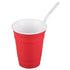 16 oz. Red Reusable Plastic Tumbler Set Includes Lid and Straw, Dishwasher Safe, by GET SC-16-SET-R (Qty, 1)