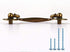 MOOD.SC 4 Pack 2 3/4" C-C Bail Drawer Pull Drop Swing Dresser Handles Hanging Pulls Cabinet Knobs Pull Antique Bronze Antique Brass Swan Neck Bail Pulls Hardware 70 mm 2.75" Hole Center
